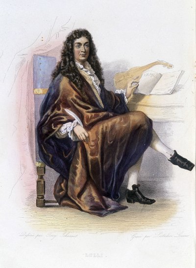 Jean Baptiste Lully (Giovanni Battista Lulli) (1632-1687) - en "Le Plutarque français", Ed. Mennechet de Unknown artist