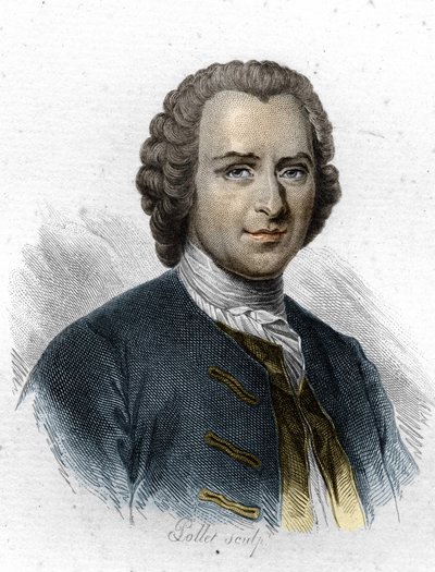 Jean Jacques Rousseau, escritor y filósofo ginebrino de habla francesa. Grabado del siglo XIX de Unknown artist