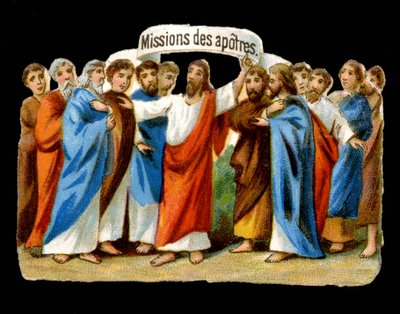Jesús confía sus misiones a los apóstoles - Cromo de Unknown artist