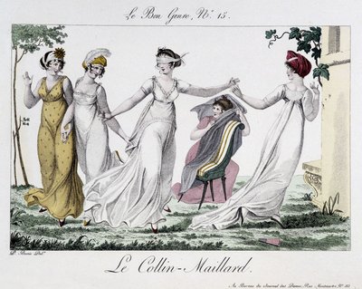 Juego del Colin-Maillard (Colin Maillard) - en "Le Bon genre", n°14, principios del siglo XIX de Unknown artist