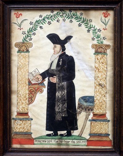 Arte popular judío: Representación de un rabino de Unknown artist