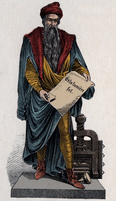 Johann Gutenberg, impresor y orfebre alemán de Unknown artist