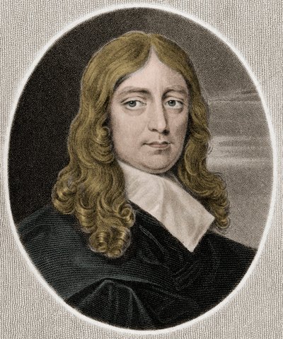 John Milton 1608-1674 - grabado - siglo XIX de Unknown artist