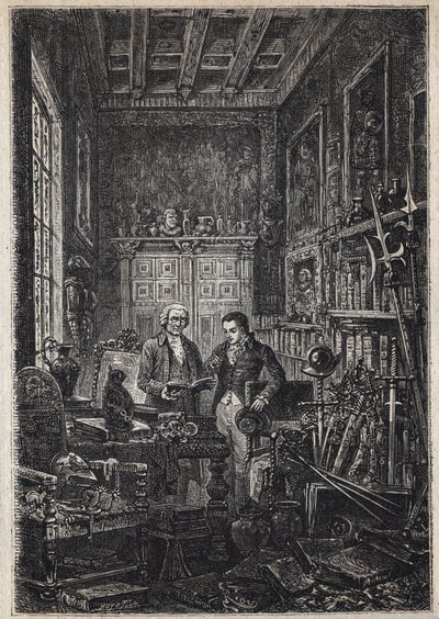 Jonathan Oldenbuck - (El Santo de los Santos del Anticuario) - Ilustración del siglo XIX para la novela “The Antiquary” de Unknown artist