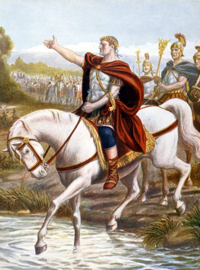 Julio César cruza el Rubicón (grabado) de Unknown artist
