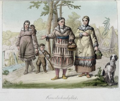 Kamtschadales (o Kamtschadalles), pueblo de Siberia de Unknown artist