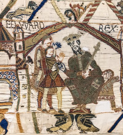 El rey Eduardo el Confesor envía a Harold a Normandía, Tapiz de Bayeux de Unknown artist