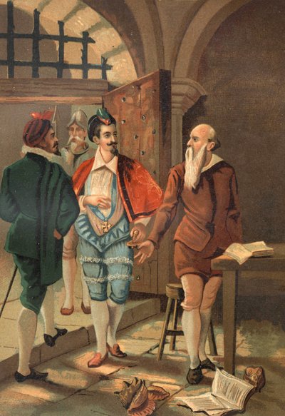 Rey Enrique III con Bernard Palissy (1510-1589). Cromolitografía de finales del siglo XIX basada en La Ciencia y sus Hombres por Louis Figuier. Barcelona 1881 de Unknown artist
