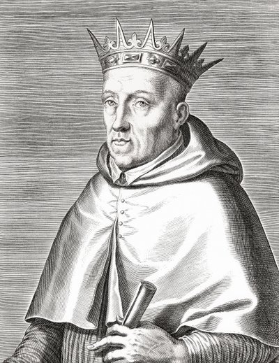 Rey Enrique I de Portugal y un cardenal. Henrique I. Retrato. de Unknown artist