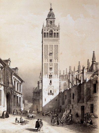 La Giralda, Sevilla, “España Artística y Monumental de los sitios y monumentos famosos de España” por Don Genaro Pérez de Villa de Unknown artist