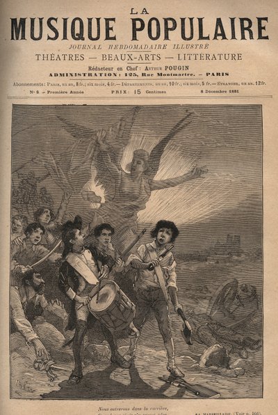 La Marsellesa, que se convirtió en el himno nacional bajo la Tercera República (14 de febrero) de Unknown artist