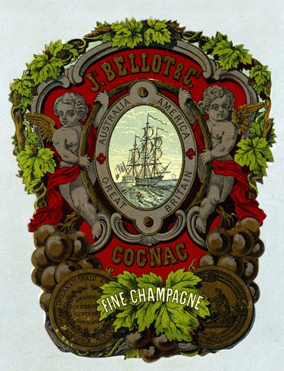 Etiqueta de "Bellot Cognac - Fine Champagne", s.d. siglo XIX de Unknown artist