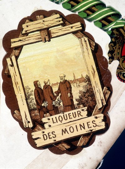 Etiqueta de “Liqueur des Moines”, siglo XIX de Unknown artist