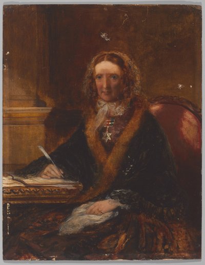 Lady Gough, llevando la Estrella de Maharajpoor, una de las cuatro damas que recibieron esta condecoración por estar presentes en la batalla el 29 de diciembre de 1843 de Unknown artist