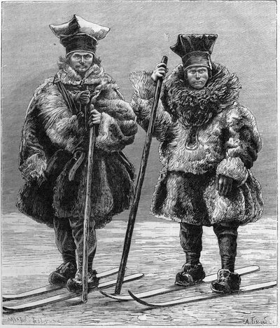 Lapones en el Jardín de Aclimatación en París en 1879 de Unknown artist