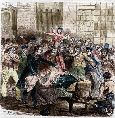 El cólera, París, abril de 1832. de Unknown artist