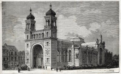 Le Palais Rameau (1878-1881) en Lille - grabado de 1884 de Unknown artist