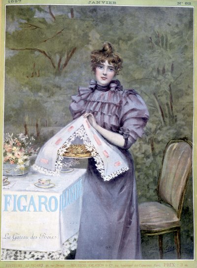 Le cake des rois por Frédéric Vallet - en Figaro Illustré, enero 1897 de Unknown artist