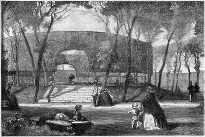 El parque de Sceaux en primavera - Grabado en "Le Journal Illustré" de Unknown artist