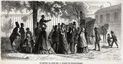 El sermón al aire libre en Londres de Unknown artist