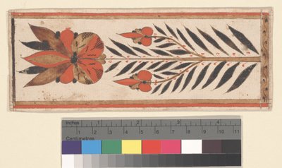 Leafy Flower (acuarela y tinta sobre papel) de Unknown artist