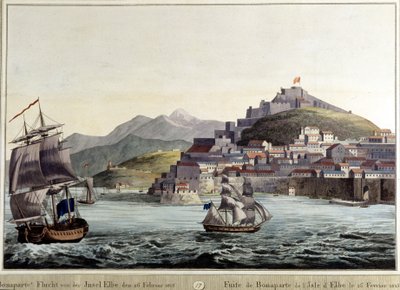 Fuga de Napoleón Bonaparte de la Isla de Elba 26/02/1815 de Unknown artist
