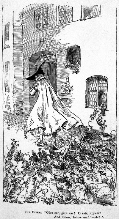 Leyenda de “El flautista de Hamelín” de Unknown artist