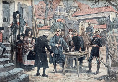 Les Alsace, mars 1918 (Oficiales alemanes en campaña en Alsacia, marzo de 1918) Ilustración tomada de "Le pelerin" 10/03/1918 Collection privee Â de Unknown Artist