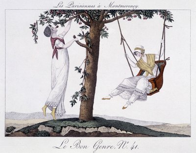 Las parisinas en Montmorency (columpio) - en "Le Bon Genre" de Unknown artist