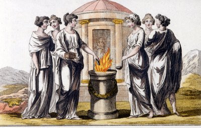 Las vestales (grabado del siglo XIX) de Unknown artist