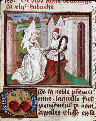 Los amores de Dido, fundadora de Cartago y Eneas. Miniatura de 