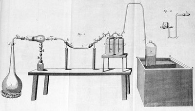 Las experiencias de Lavoisier - en Opuscules physique et chimiques por Lavoisier de Unknown artist
