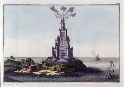 Faro de Alejandría. Grabado de principios del siglo XIX. de Unknown artist