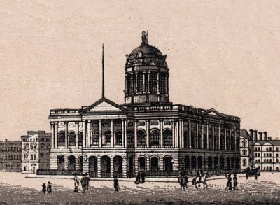 Liverpool, Inglaterra: vista del Ayuntamiento. en "El mundo ilustrado 168 vistas" Sin fecha (finales del siglo XIX) de Unknown artist