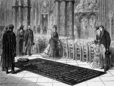 Tumba de Livingstone en la Abadía de Westminster - "El último viaje de Livingstone 1866-1873" en "Tour du Monde", 2do semestre de 1875 de Unknown artist