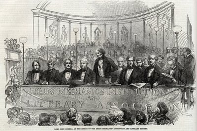 Lord John Russell (1er Conde Russell) (1792-1878) En La Velada De La Institución De Mecánicos Y Sociedad Literaria De Leeds 1852 de Unknown artist