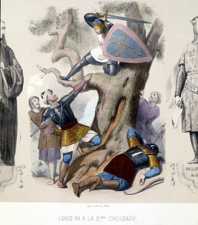 Luis VII el Joven (1120/1180), Capeto durante la Segunda Cruzada (1147/1149) de Unknown artist