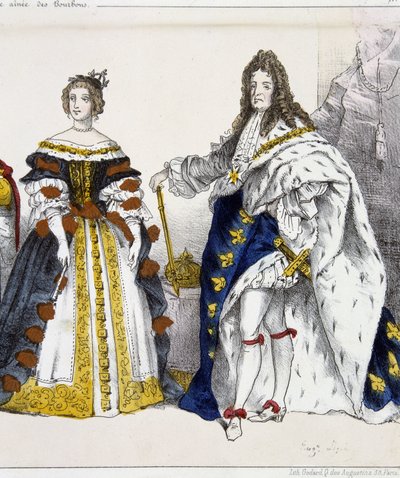 Luis XIV y María Teresa de Austria - en “Reyes y Reinas de Francia” de Unknown artist