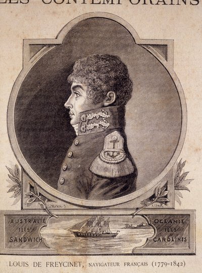 Louis de Freycinet, navegante francés (1779 - 1842) - en "Los Contemporáneos", s.f. finales del siglo XIX de Unknown artist