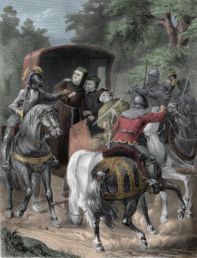 Captura de Lutero - El secuestro de Martín Lutero (1483-1546) del Bosque de Turingia el 4 de mayo de Unknown artist