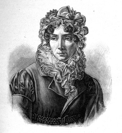 Madame de Genlis - Retrato de Stéphanie Félicité du Crest de Saint-Aubin (1746-1830), Condesa de Genlis, mujer de letras francesa de Unknown artist