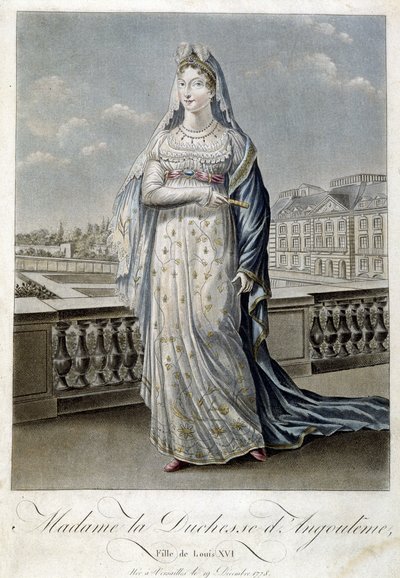 Madame la Duquesa de Angulema (Marie Therese o Madame Royale) de Unknown artist