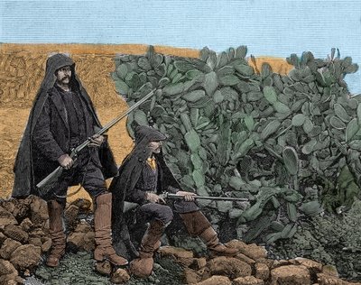 Mafia (Cosa nostra) en Sicilia: picciotti jóvenes miembros de la mafia, finales del siglo XIX de Unknown artist