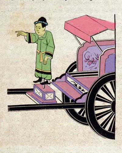 Tanque magnético: brújula inventada por los chinos que lleva una estatua móvil siempre indicando el sur, guiada por una barra amorosa de Unknown artist