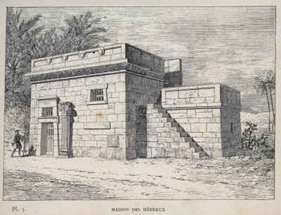 Casa de los hebreos - grabado de 1889 en 