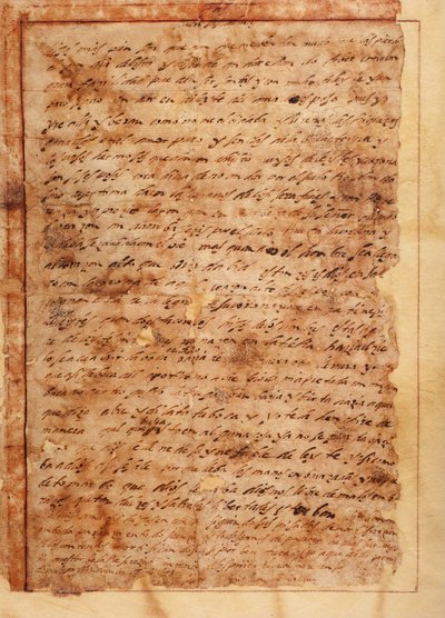 Manuscript. Letter no 7 to the monks of Beas de Segura (Carta nº 7 de S. Juan de la Cruz desde Málaga a las monjas de Beas de Segura). Paper. 18th of November 1585. de Unknown artist