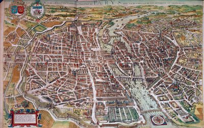 Mapa de París con vista de las islas y suburbios. Siglo XVII. París, B.N. de Unknown artist