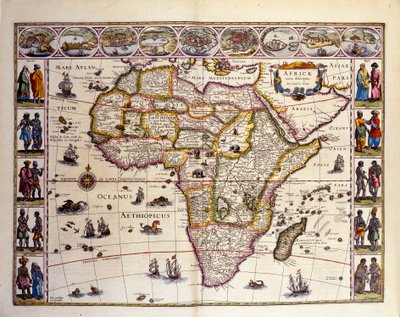 Mapa de África del Atlas de William Blaeu de Unknown artist