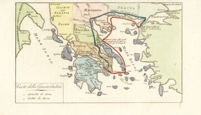 Mapa de la Antigua Grecia de Unknown artist