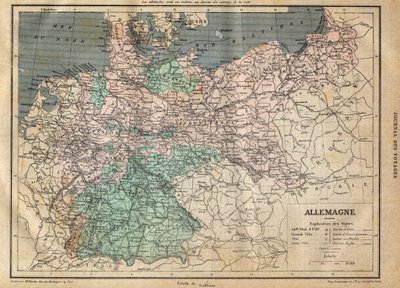 Mapa de Alemania en 1891 de Unknown artist
